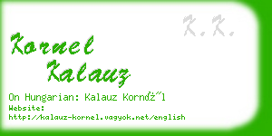 kornel kalauz business card